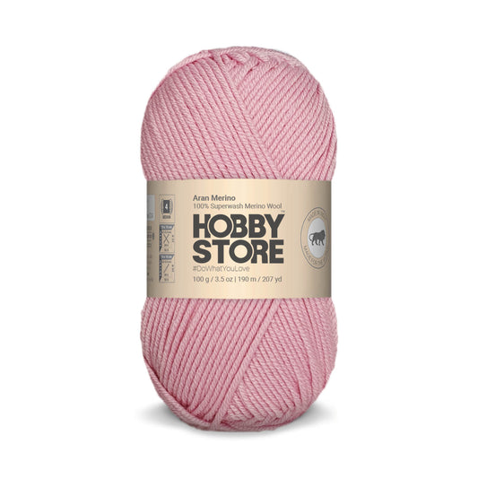 Aran Merino Wool by Hobby Store - Baby Pink AM026