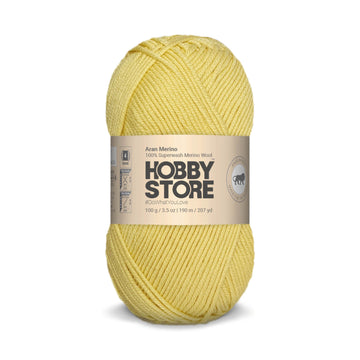Aran Merino Wool by Hobby Store - Baby Yellow AM029