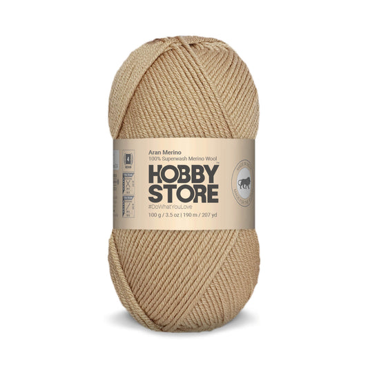 Aran Merino Wool by Hobby Store - Beige AM011