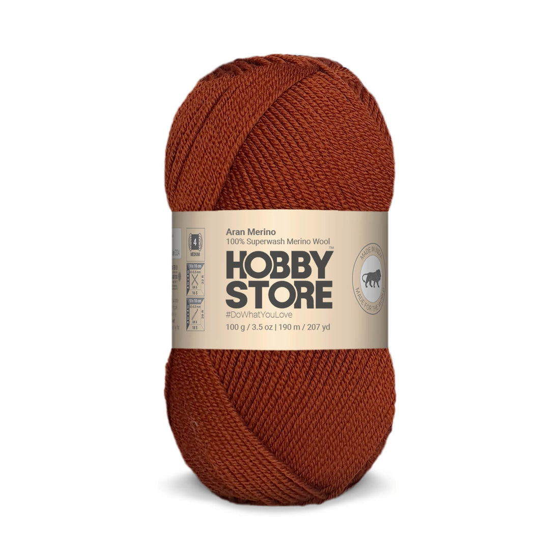 Aran Merino Wool by Hobby Store - Brick Red AM014
