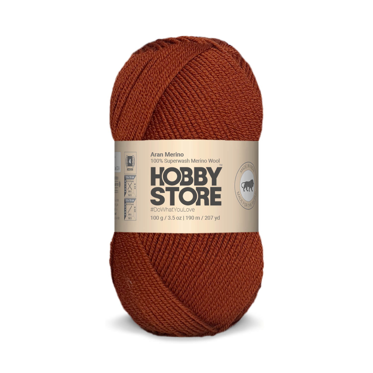 Aran Merino Wool by Hobby Store - Brick Red AM014