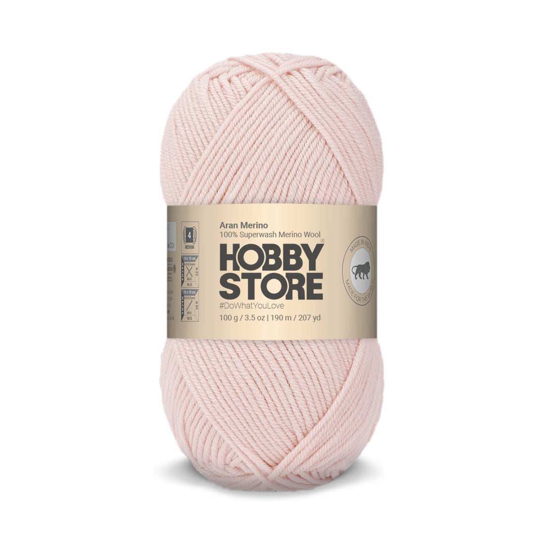 Aran Merino Wool by Hobby Store - Candy Floss AM032