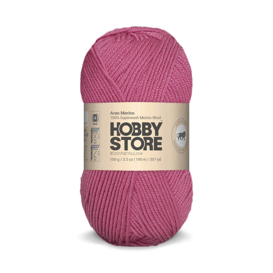 Aran Merino Wool by Hobby Store - Dark Pink AM027
