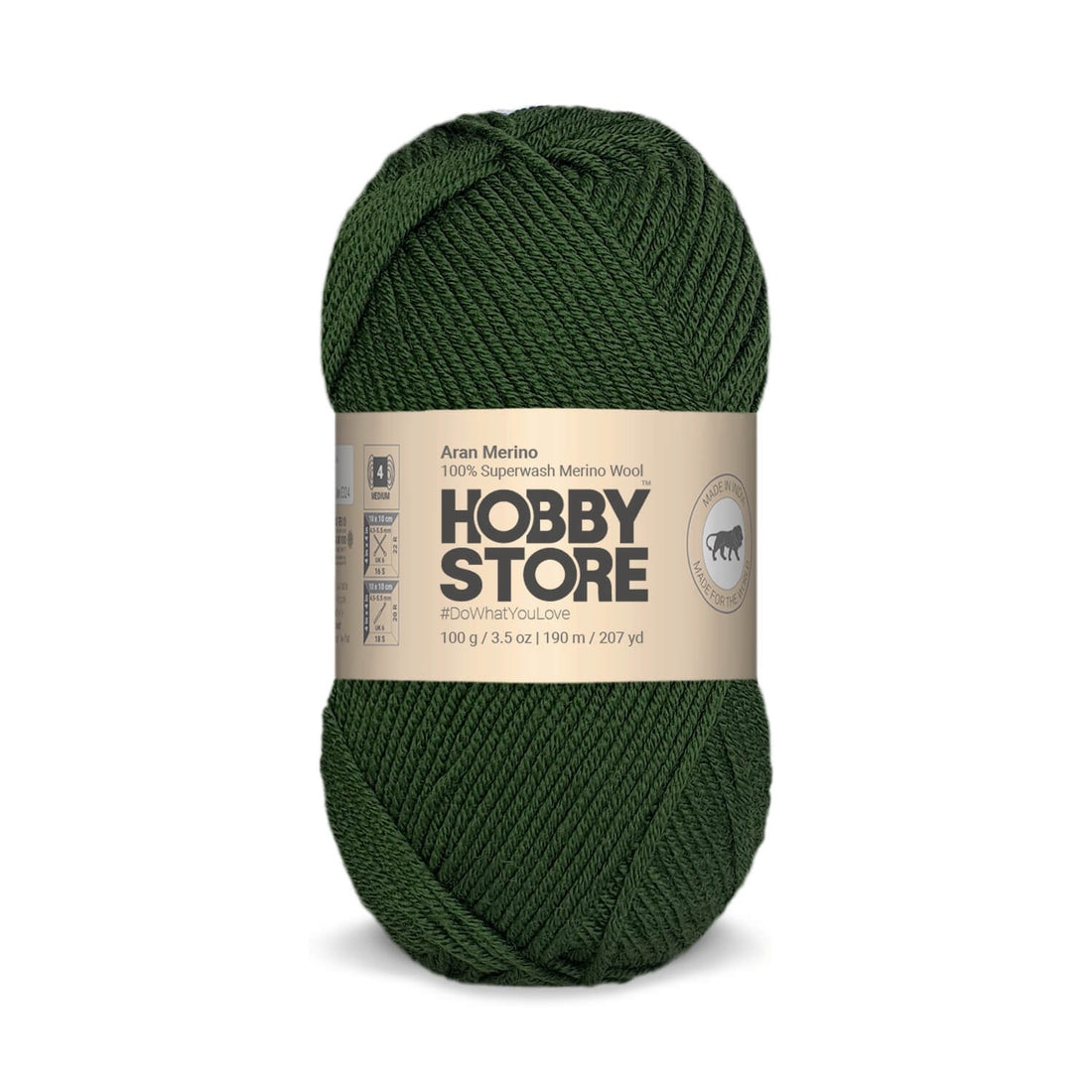 Aran Merino Wool by Hobby Store - Green AM017