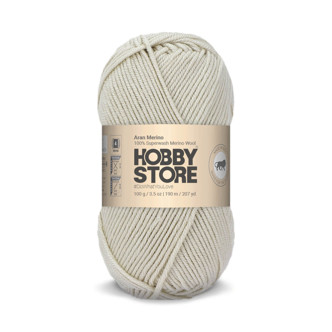 Aran Merino Wool by Hobby Store - Ivory AM034
