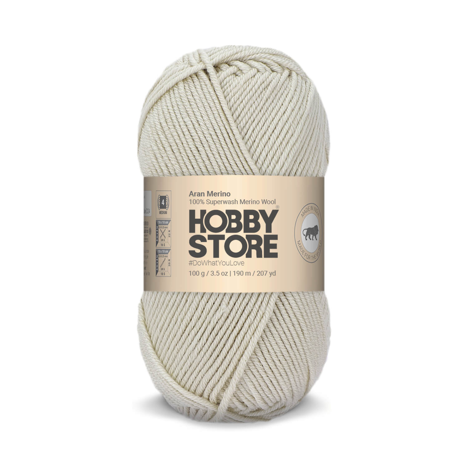Aran Merino Wool by Hobby Store - Ivory AM034