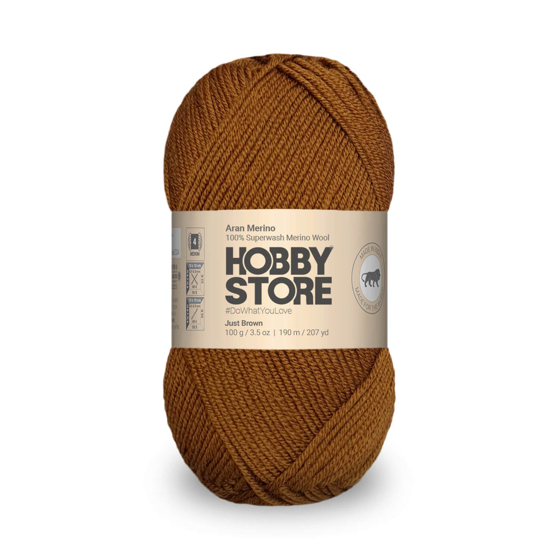 Aran Merino Wool by Hobby Store - Just Brown AM015