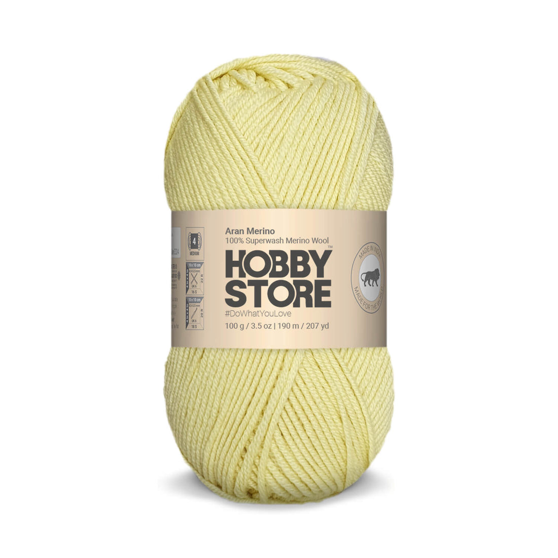 Aran Merino Wool by Hobby Store - Lemonade AM025