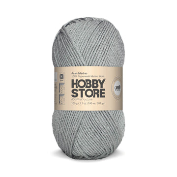 Aran Merino Wool by Hobby Store - Light Grey AM012