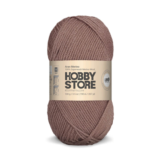 Aran Merino Wool by Hobby Store - Mauve AM003