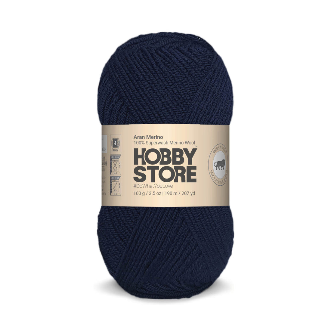 Aran Merino Wool by Hobby Store - Navy Blue AM004
