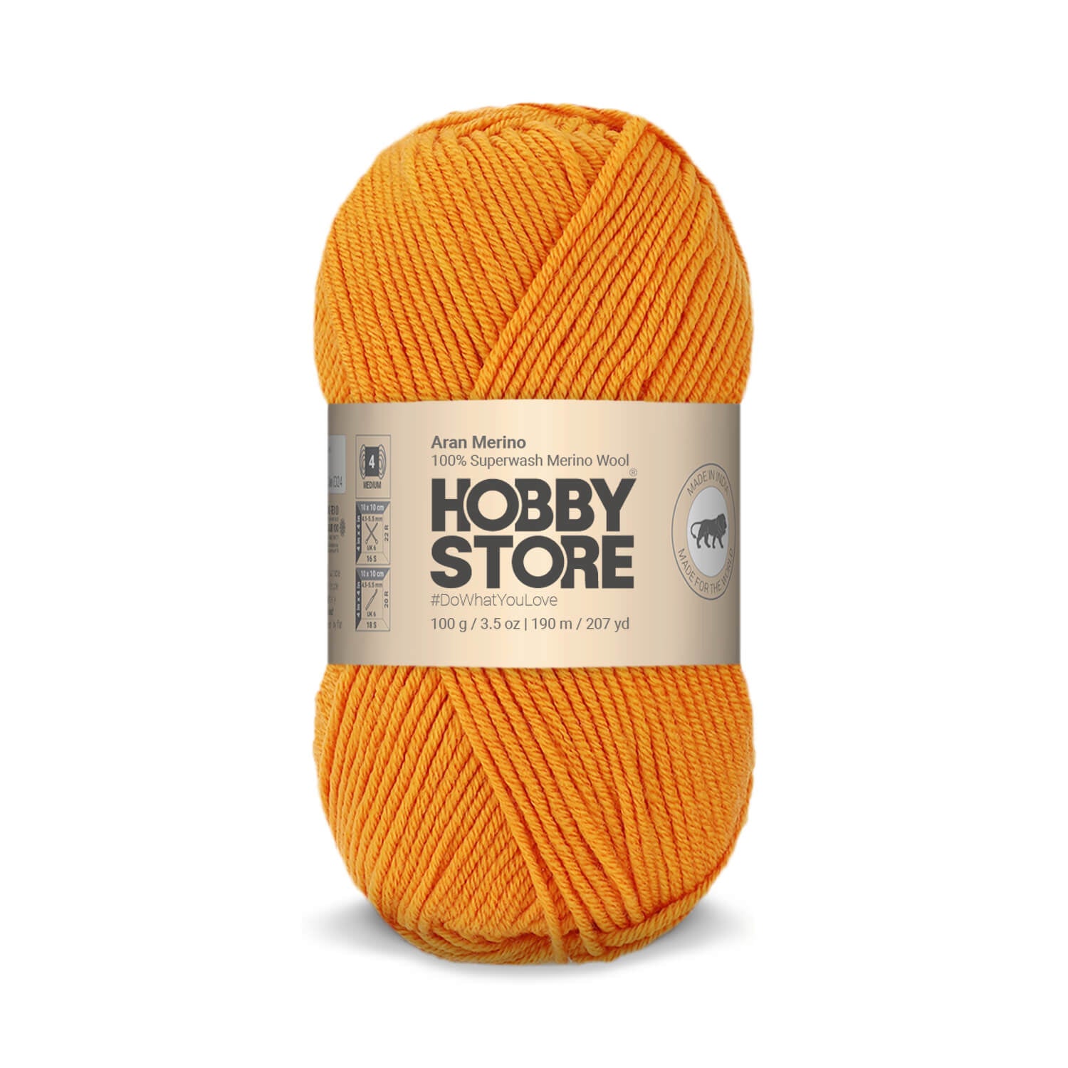 Aran Merino Wool by Hobby Store - Orange Peel AM036