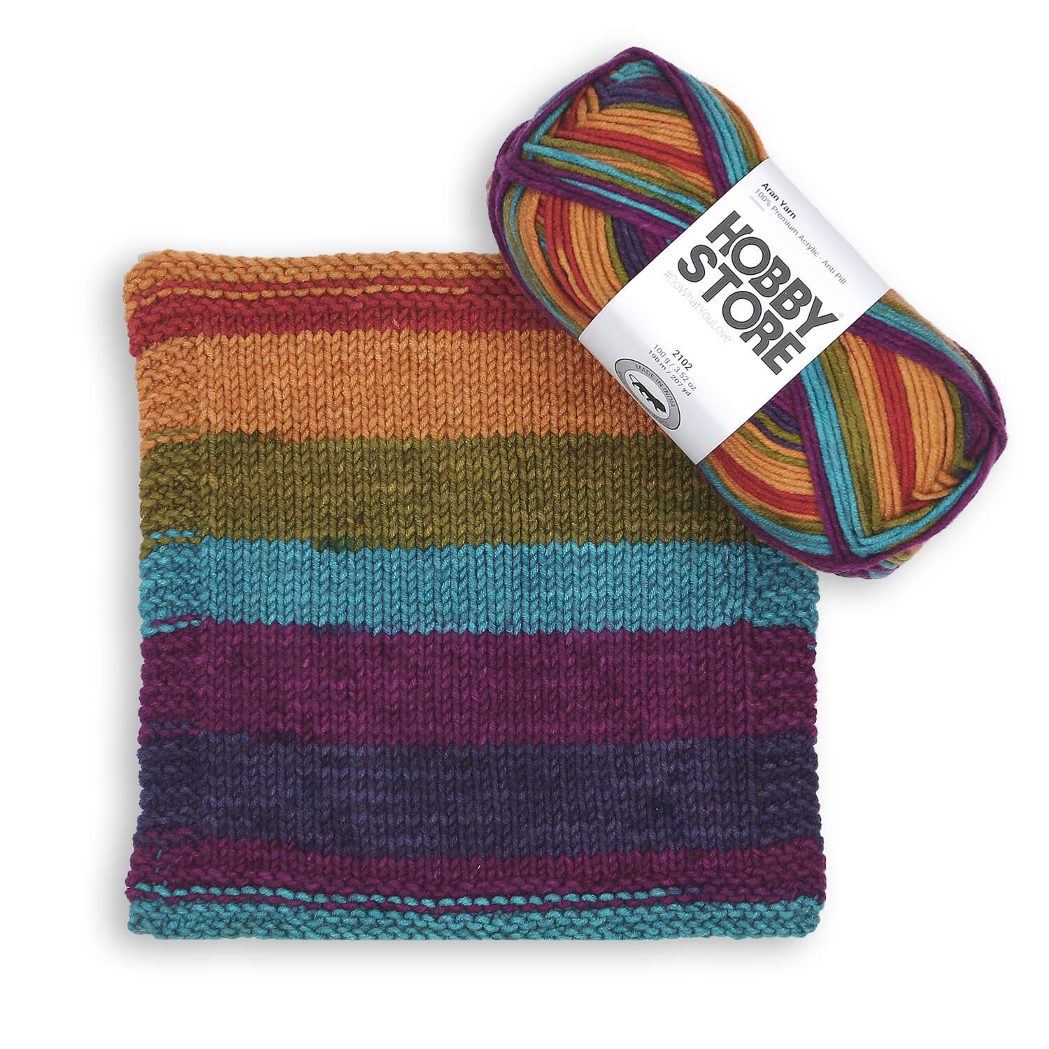 Aran Anti-Pill Yarn by Hobby Store - Multi-Color 2102