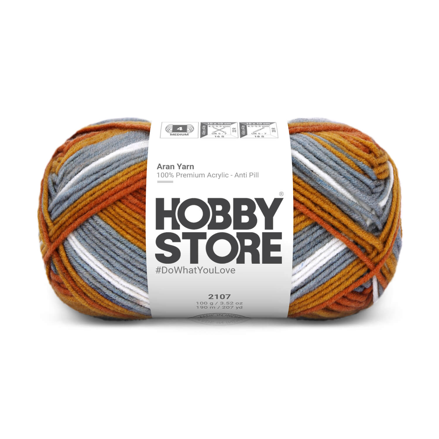Aran Anti-Pill Yarn by Hobby Store - Multi-Color 2107