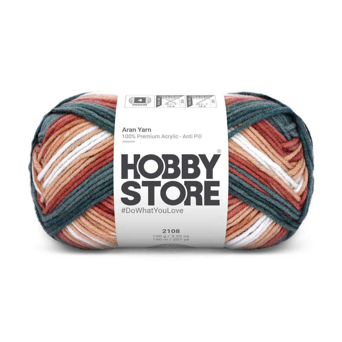 Aran Anti-Pill Yarn by Hobby Store Multi-Color 2108 – Magic Needles