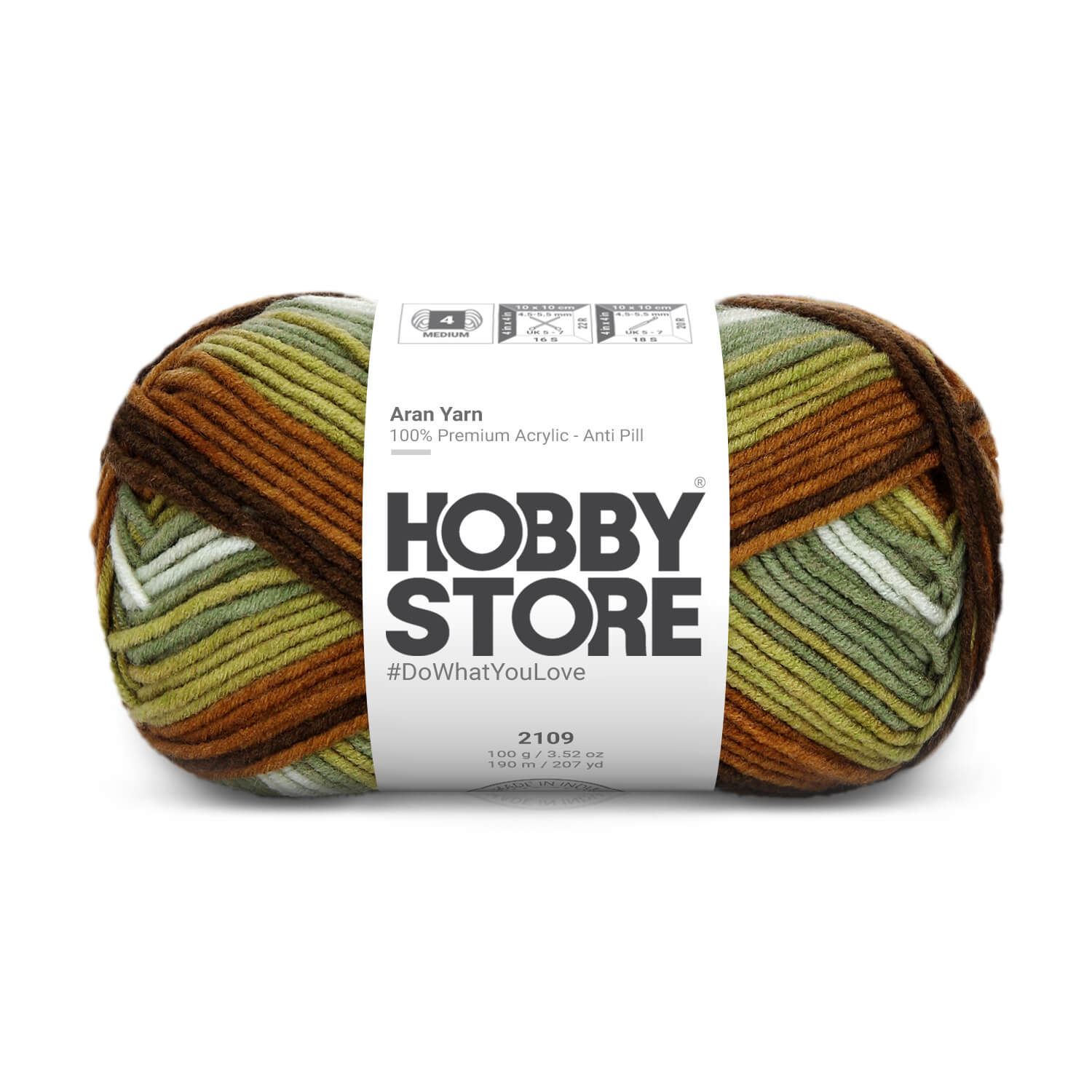 Aran Anti-Pill Yarn by Hobby Store - Multi-Color 2109
