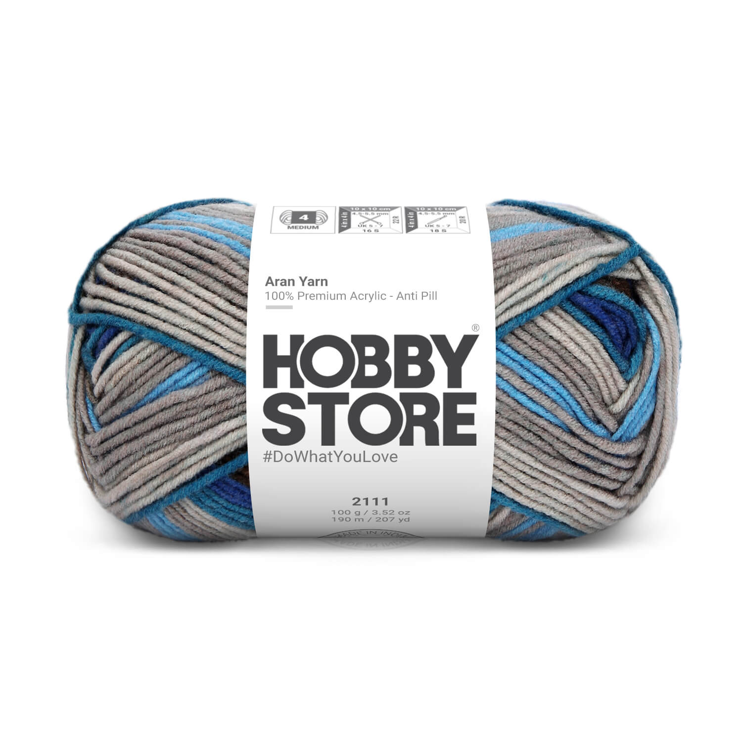 Aran Anti-Pill Yarn by Hobby Store - Multi-Color 2111