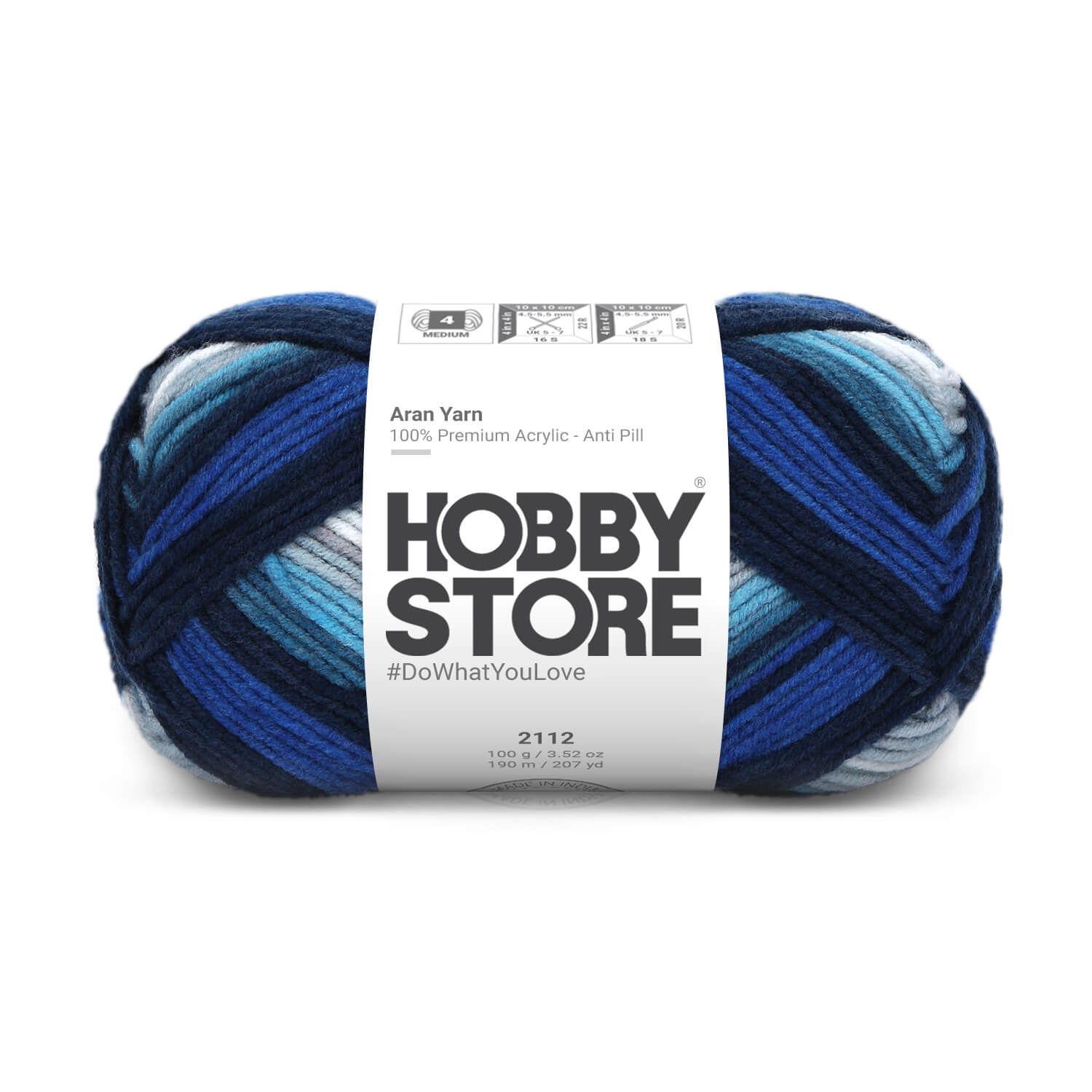 Aran Anti-Pill Yarn by Hobby Store - Multi-Color 2112