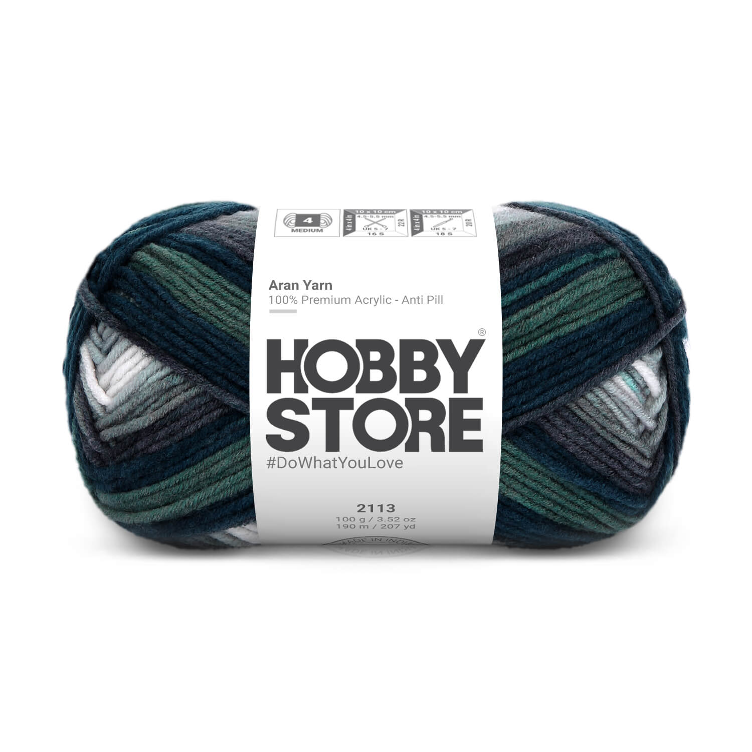 Aran Anti-Pill Yarn by Hobby Store - Multi-Color 2113