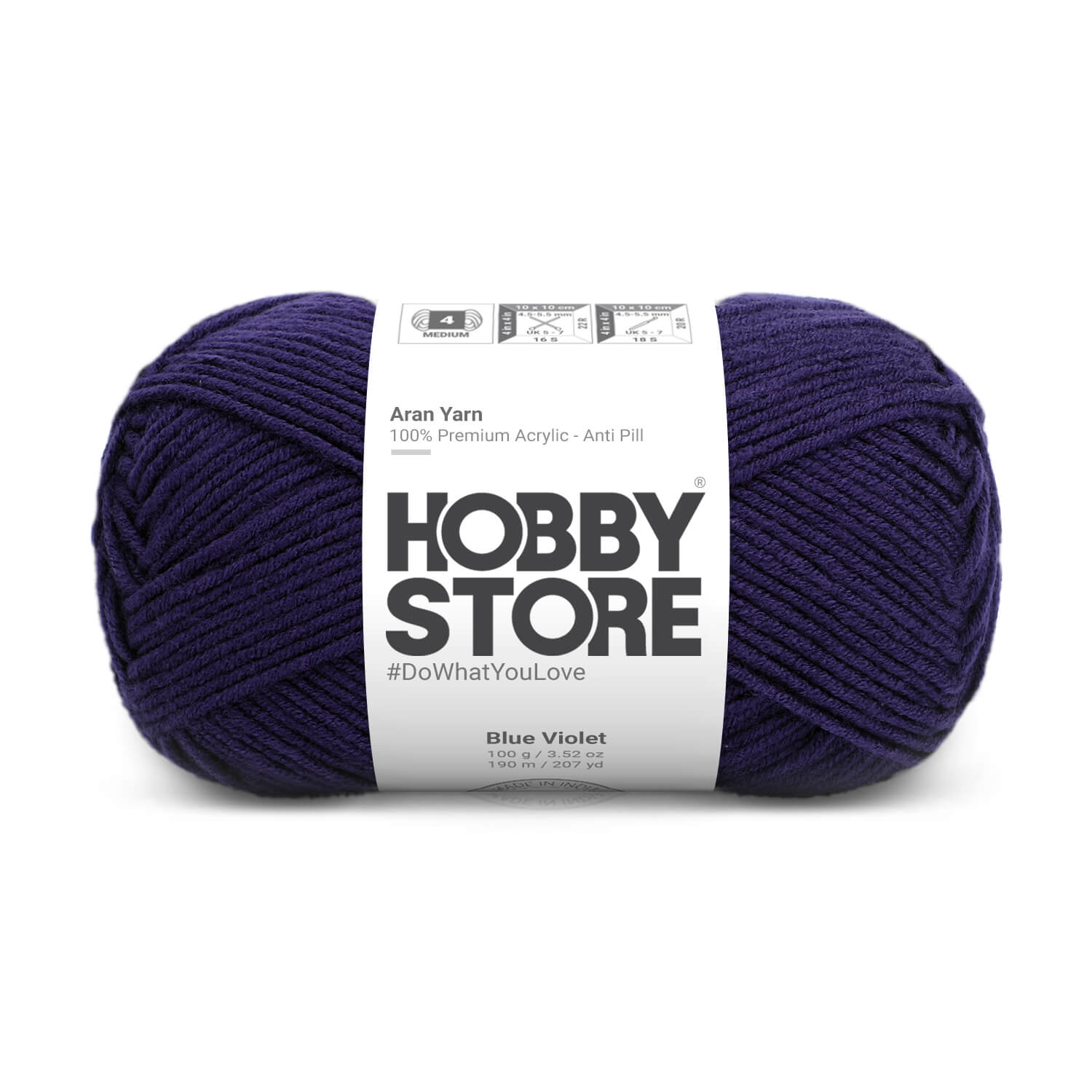 Aran Anti-Pill Yarn by Hobby Store - Blue Violet 2062