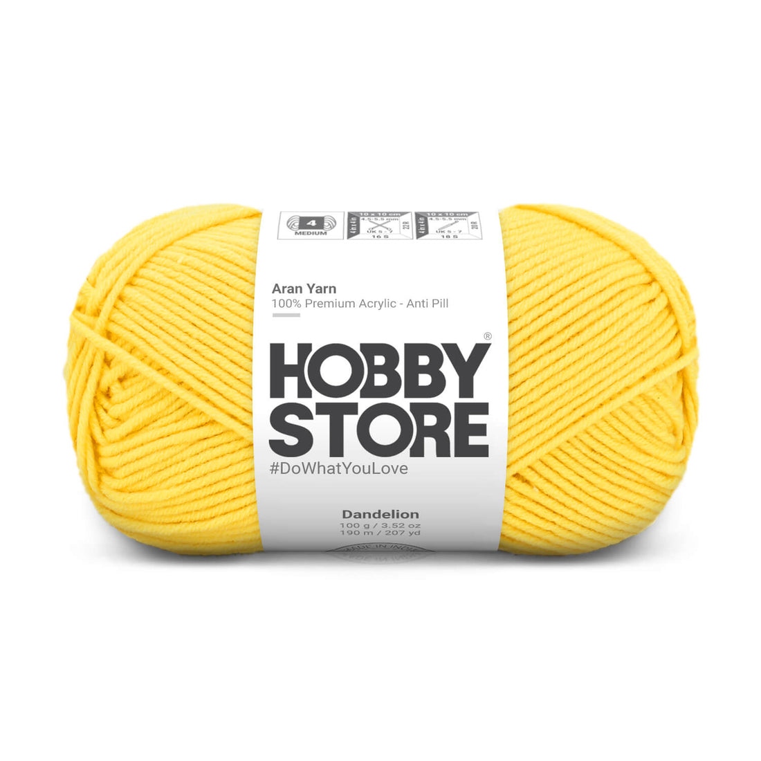 Aran Anti-Pill Yarn by Hobby Store - Dandelion 2066