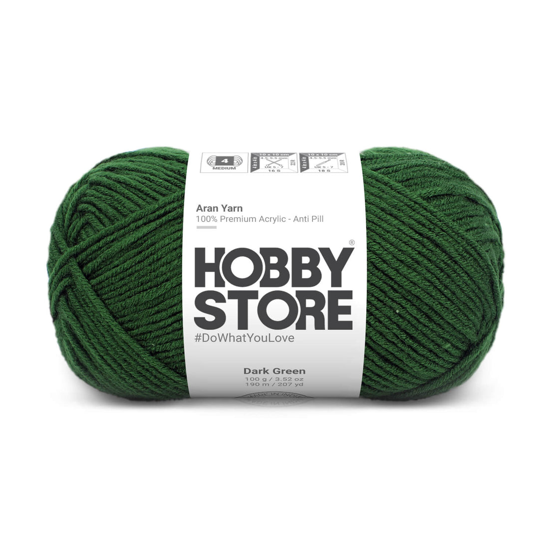 Aran Anti-Pill Yarn by Hobby Store - Dark Green 2061