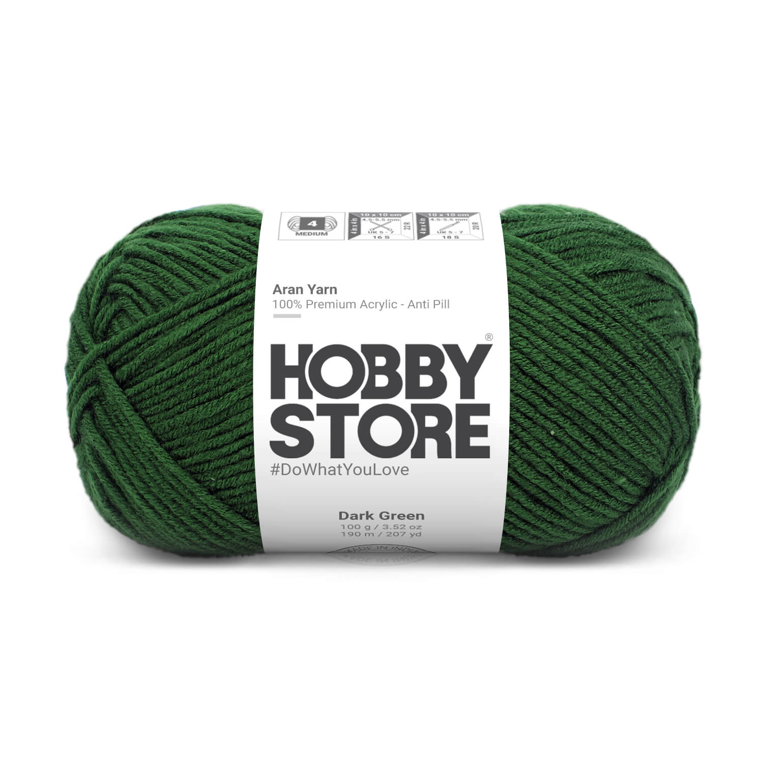 Aran Anti-Pill Yarn by Hobby Store - Dark Green 2061