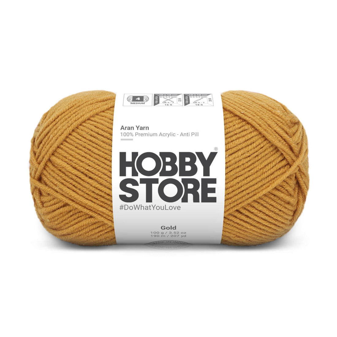 Aran Anti-Pill Yarn by Hobby Store - Gold 2060