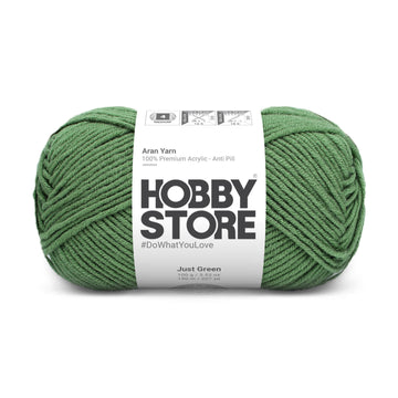 Aran Anti-Pill Yarn by Hobby Store - Just Green 2072