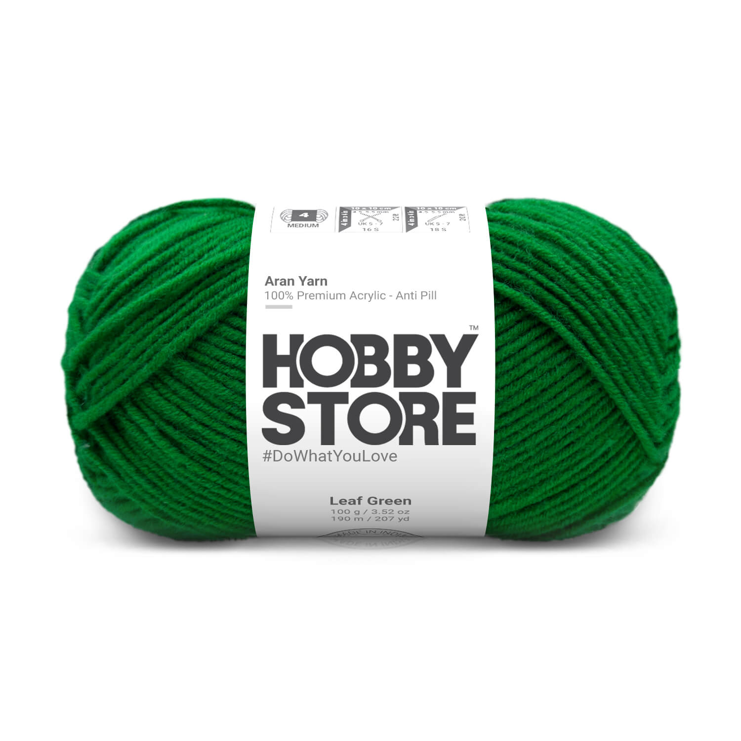 Aran Anti-Pill Yarn by Hobby Store - Leaf Green 2052