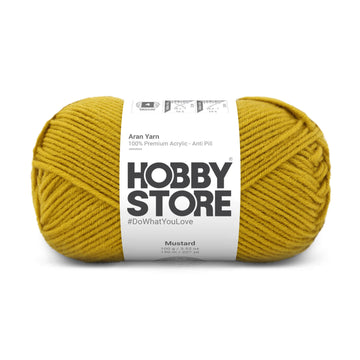 Aran Anti-Pill Yarn by Hobby Store - Mustard 2059