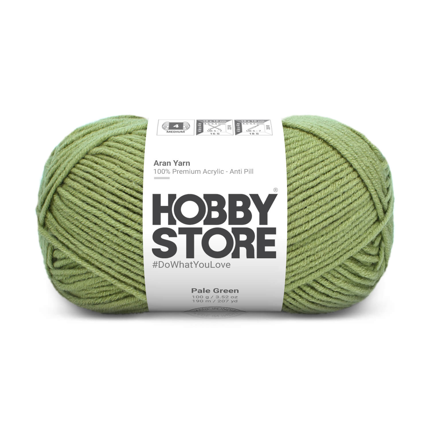 Aran Anti-Pill Yarn by Hobby Store - Pale Green 2065