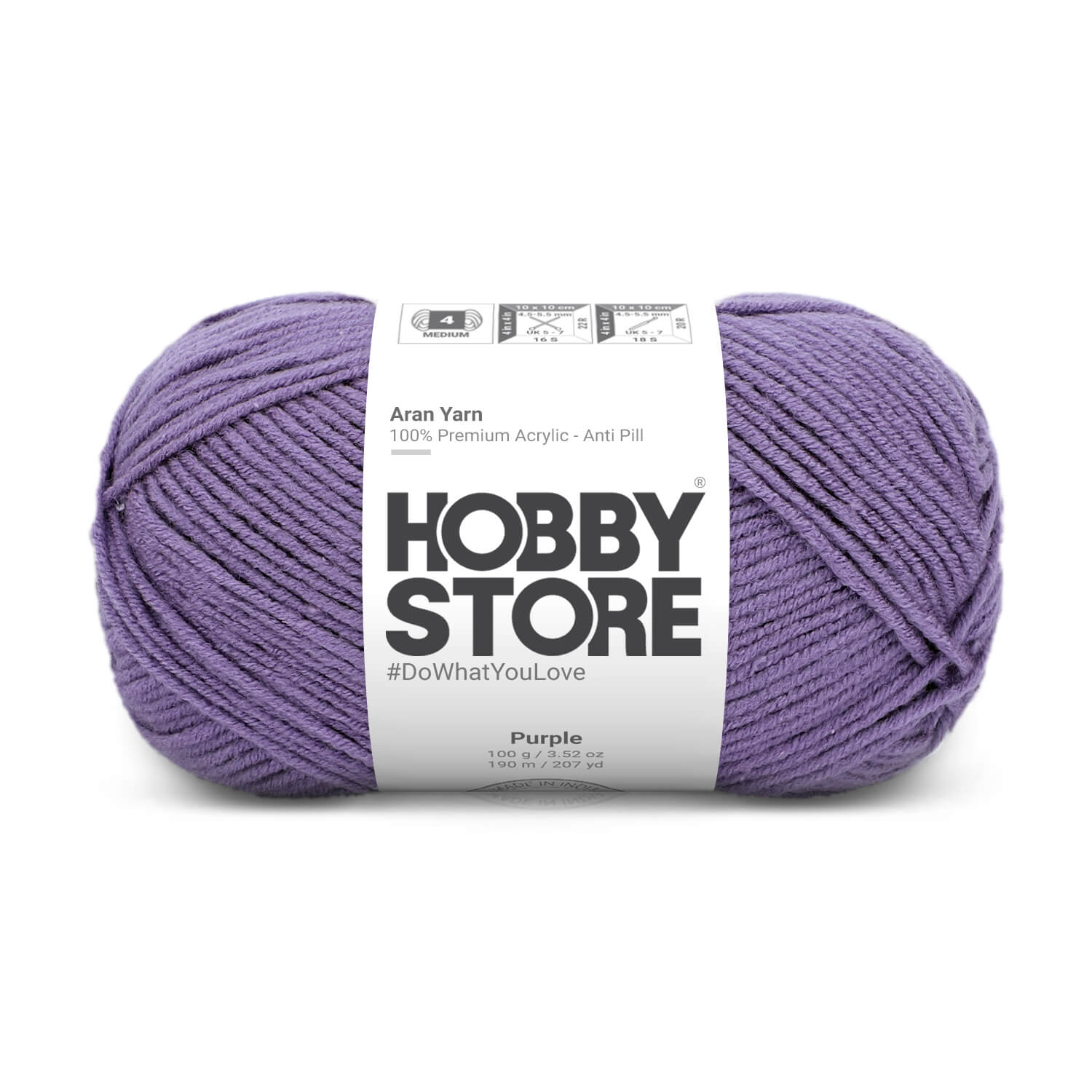 Aran Anti-Pill Yarn by Hobby Store - Purple 2073