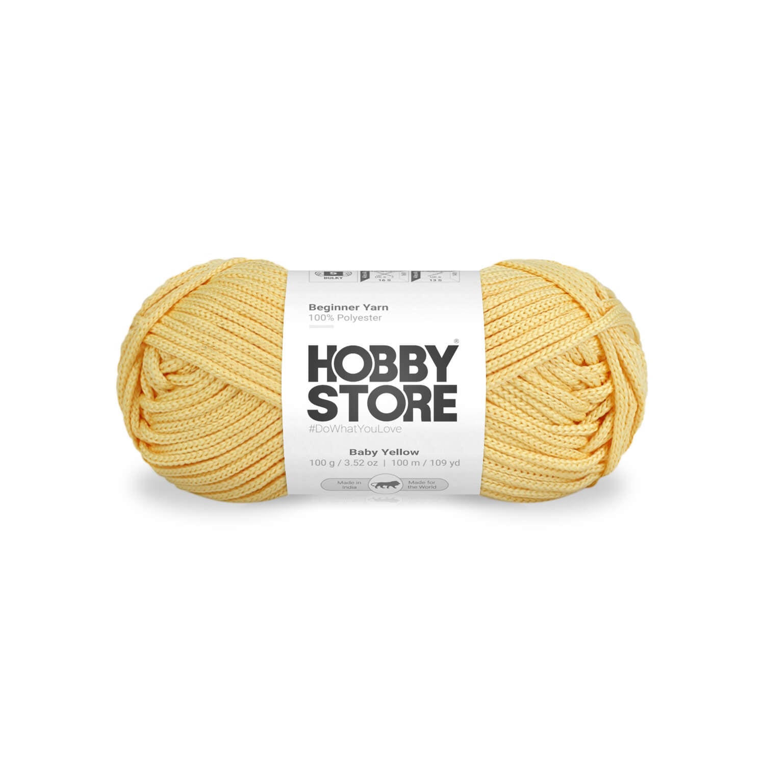 Beginner Yarn by Hobby Store - Baby Yellow 015