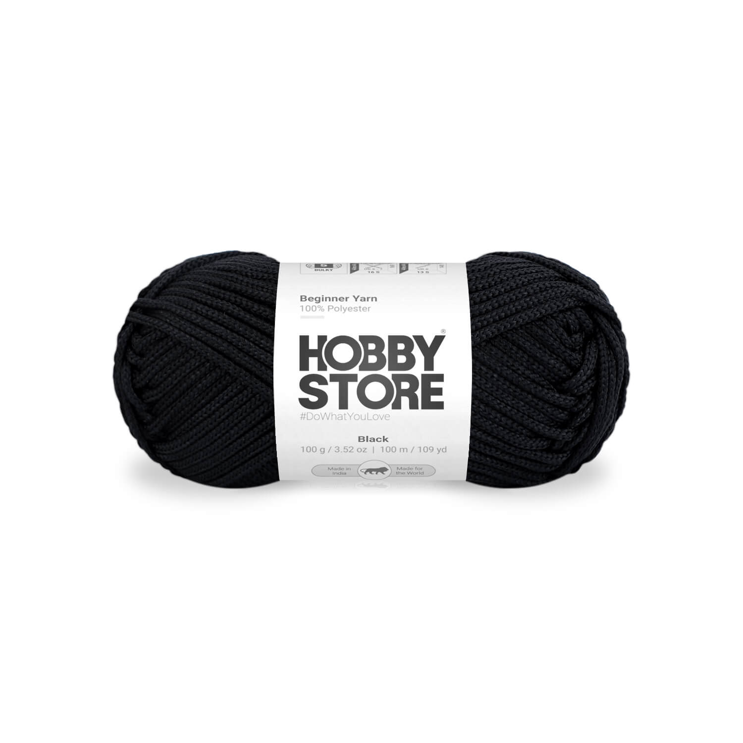Beginner Yarn by Hobby Store - Black 001