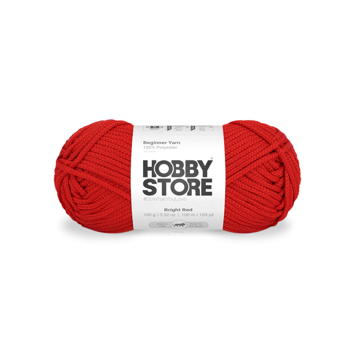 Beginner Yarn by Hobby Store - Bright Red 003
