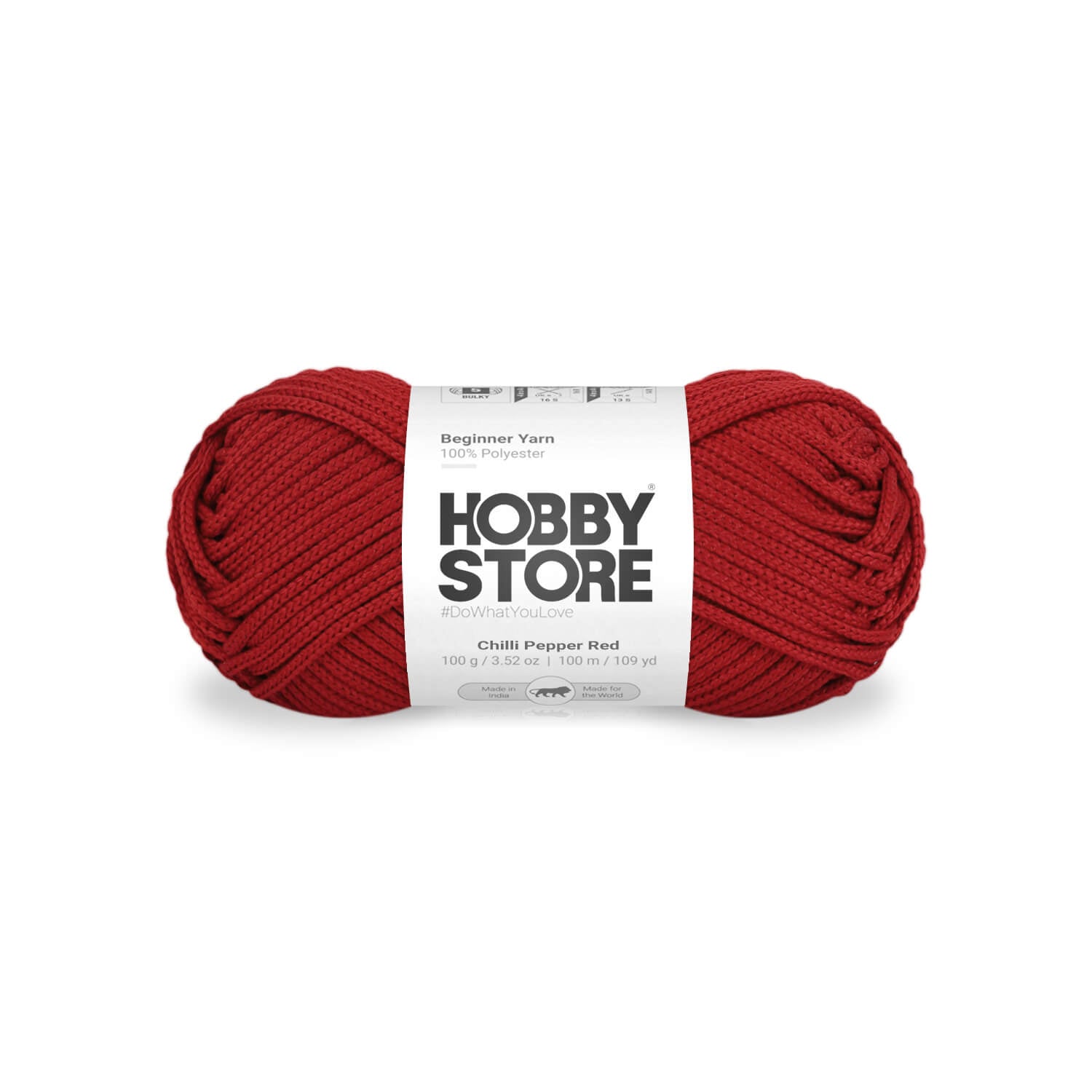 Beginner Yarn by Hobby Store - Chilli Pepper Red 021