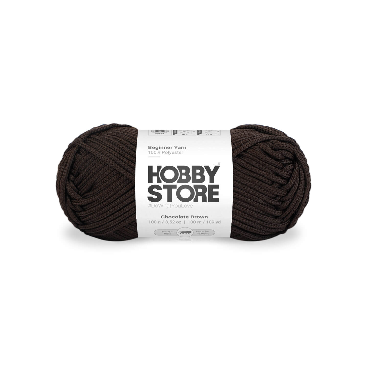 Beginner Yarn by Hobby Store - Chocolate Brown 035