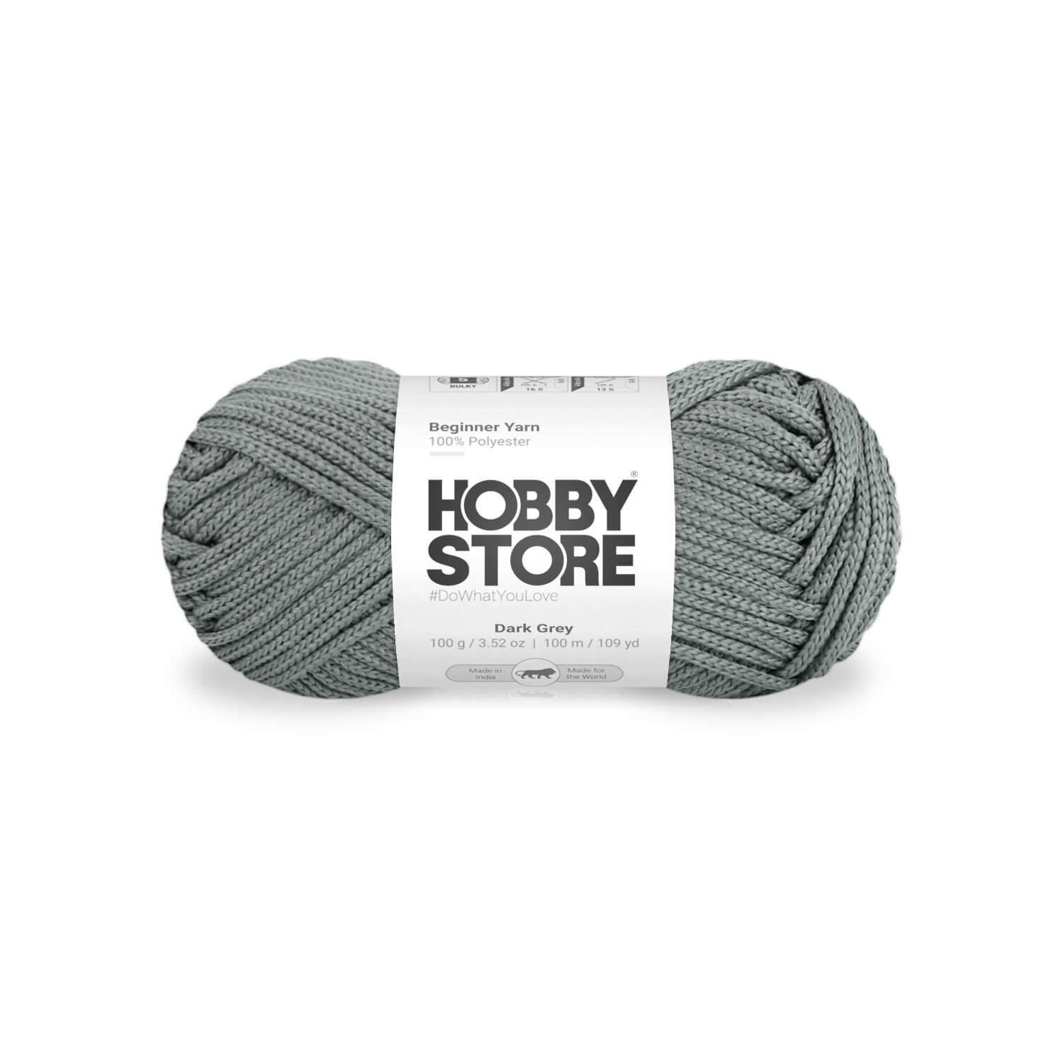 Beginner Yarn by Hobby Store - Dark Grey 027