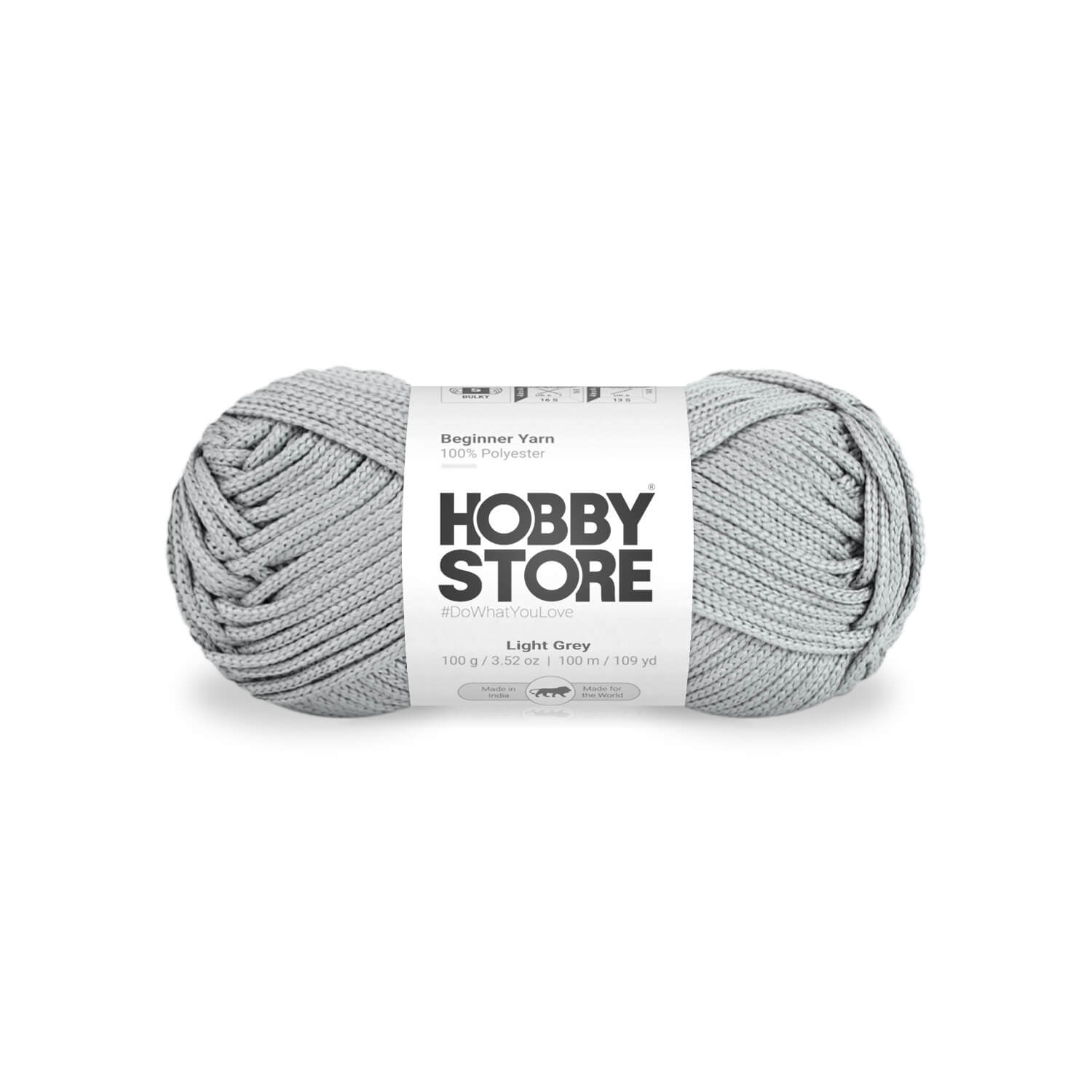 Beginner Yarn by Hobby Store - Light Grey 028