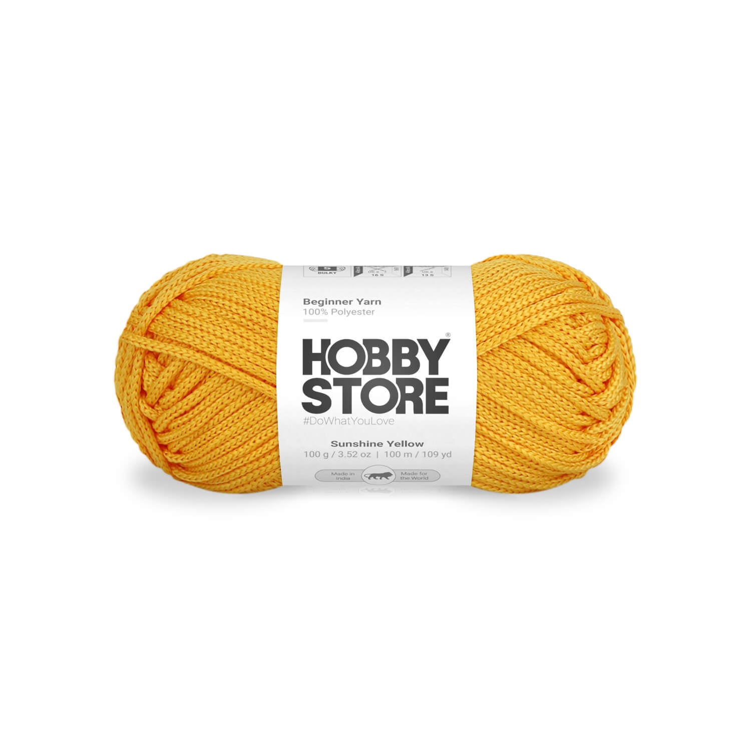 Beginner Yarn by Hobby Store - Sunshine Yellow 005