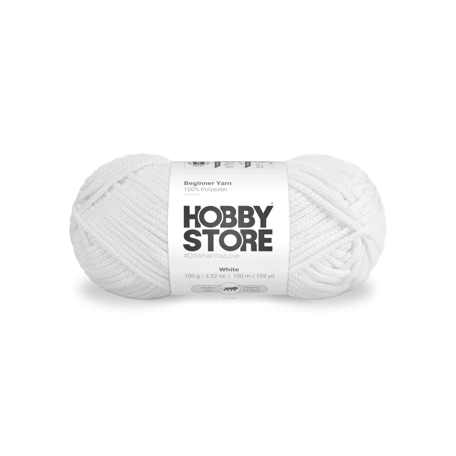 Beginner Yarn by Hobby Store - White 002