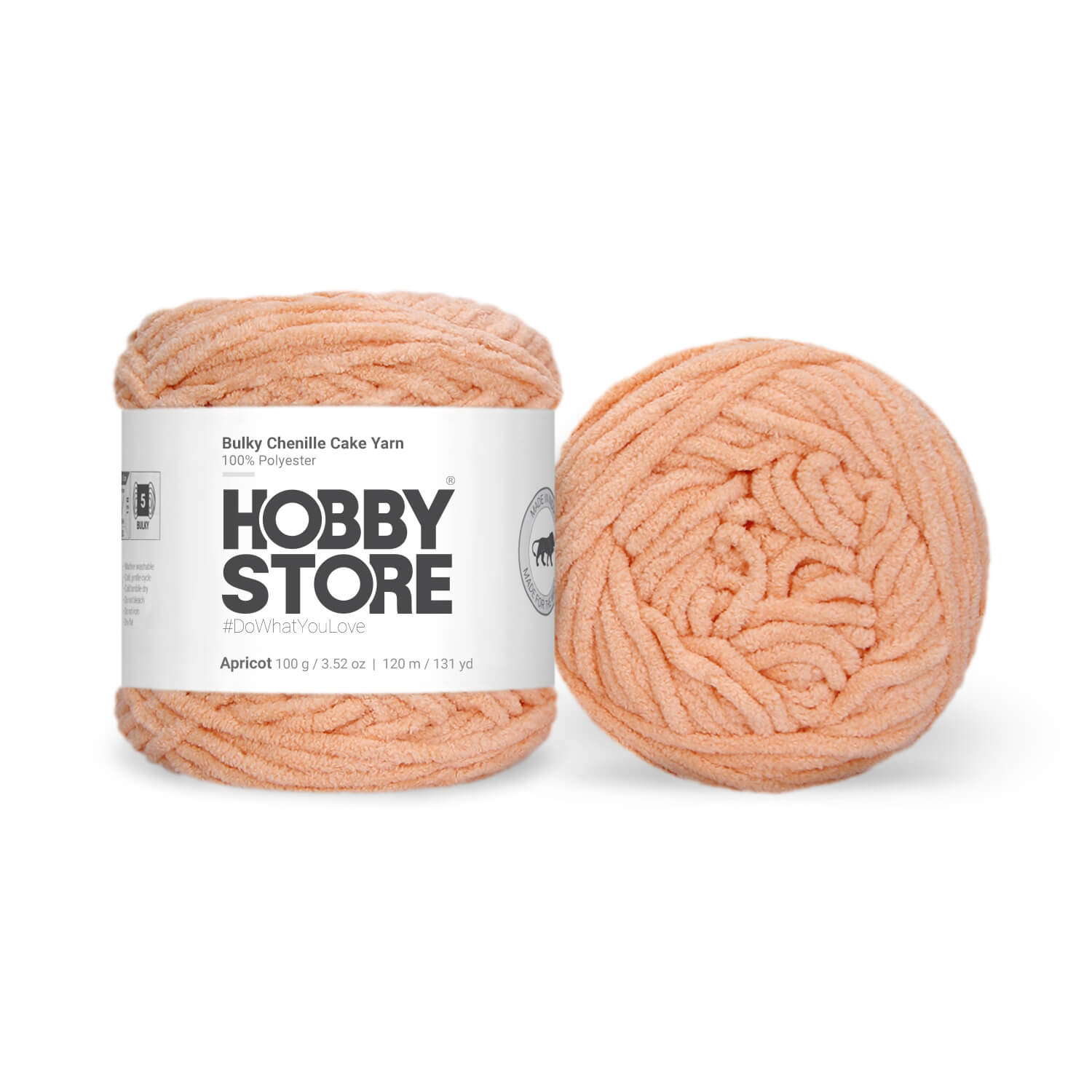 Bulky Chenille Cake Yarn by Hobby Store - Apricot 59132