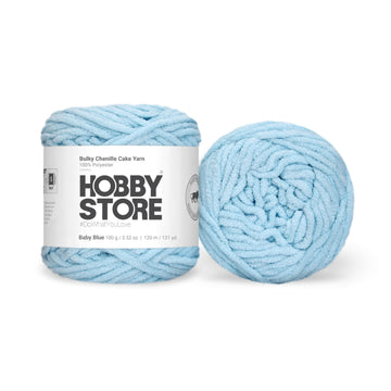 Bulky Chenille Cake Yarn by Hobby Store - Baby Blue 59152