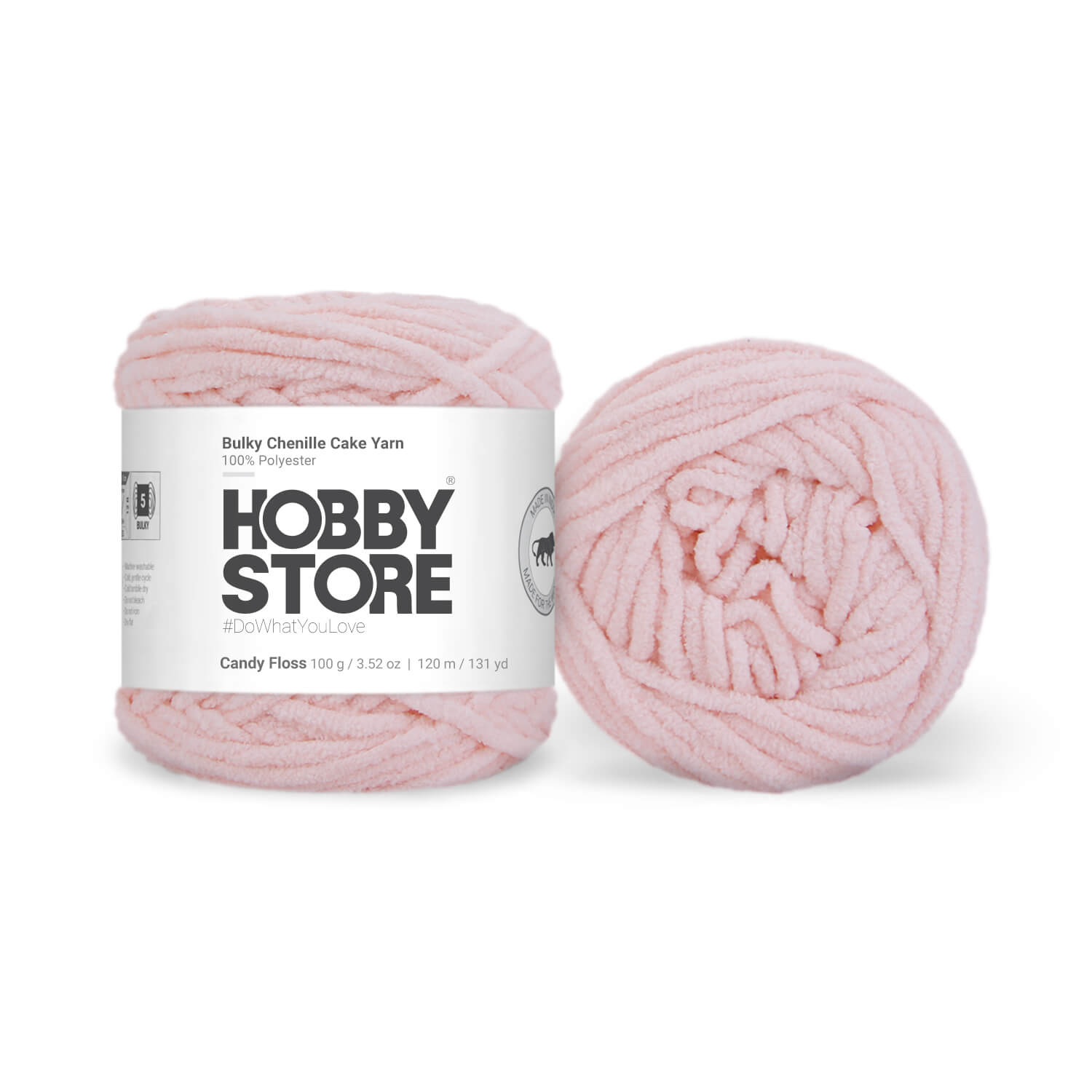 Bulky Chenille Cake Yarn by Hobby Store - Candy Floss 59133