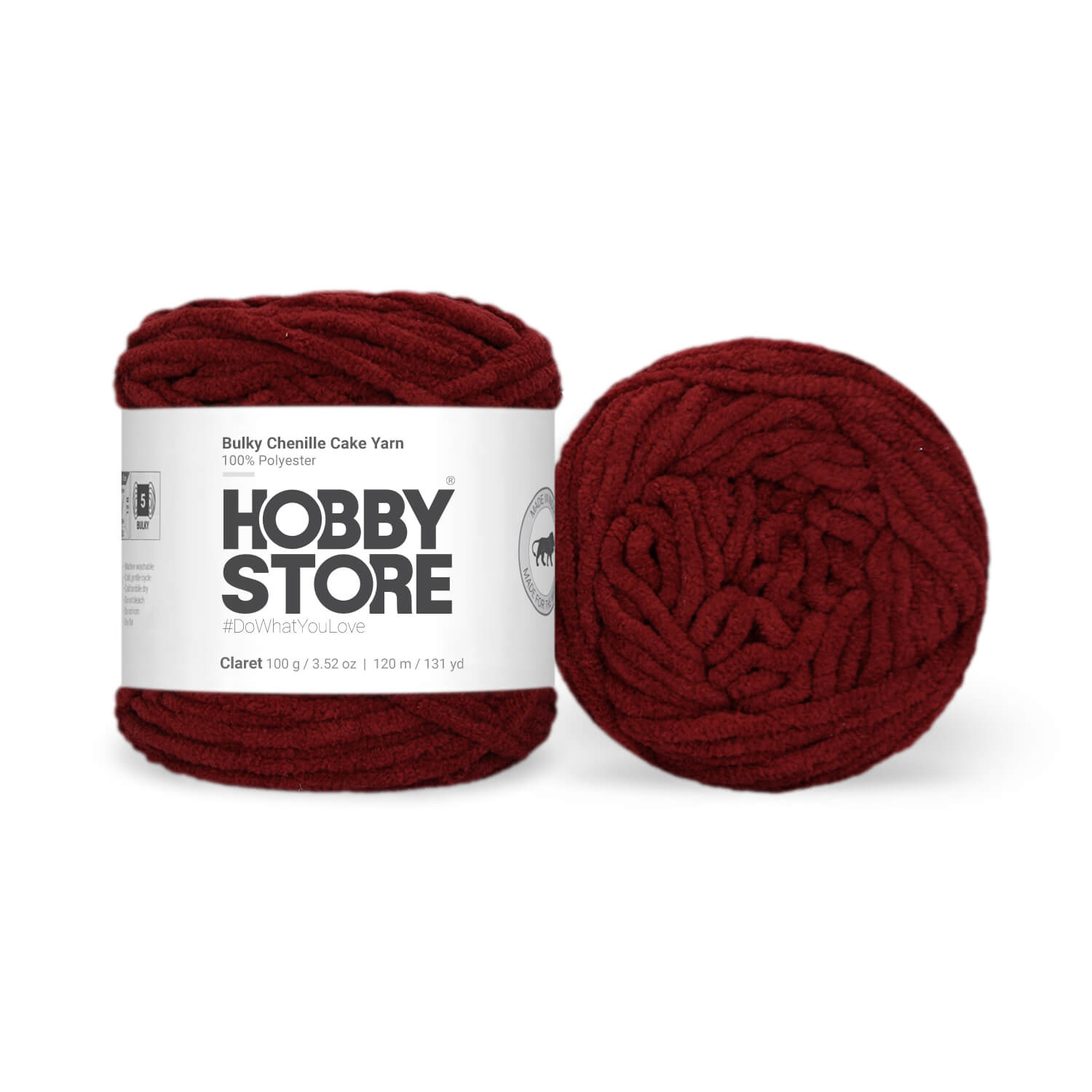 Bulky Chenille Cake Yarn by Hobby Store - Claret 59128