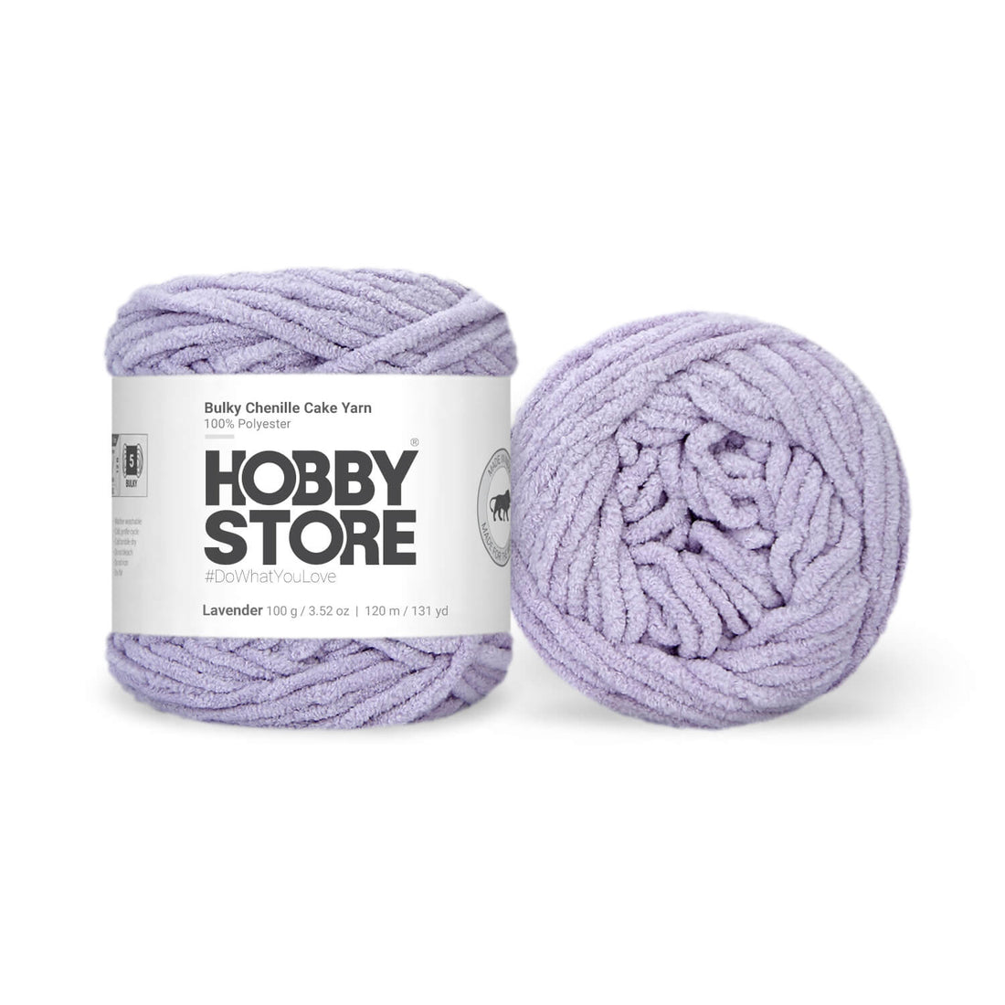 Bulky Chenille Cake Yarn by Hobby Store - Lavender 59136