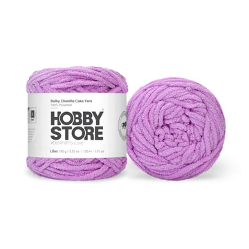 Bulky Chenille Cake Yarn by Hobby Store - Lilac 59137