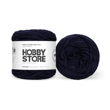 Bulky Chenille Cake Yarn by Hobby Store - Midnight 59107