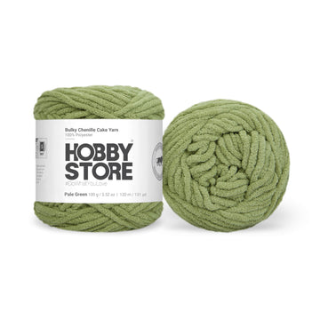 Bulky Chenille Cake Yarn by Hobby Store - Pale Green 59122